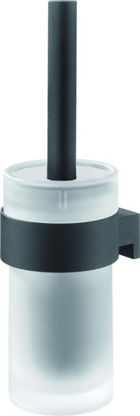 Toalettbørste og holder Bold matt svart