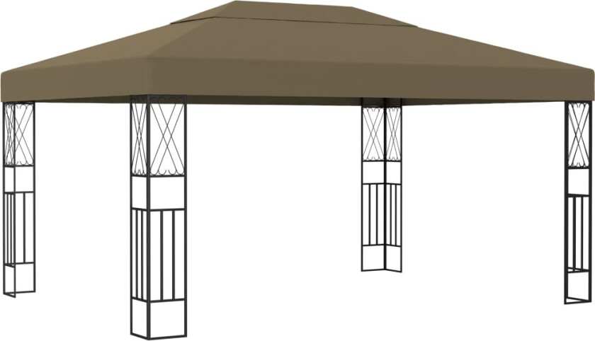 Paviljong 3x4 m taupe stoff