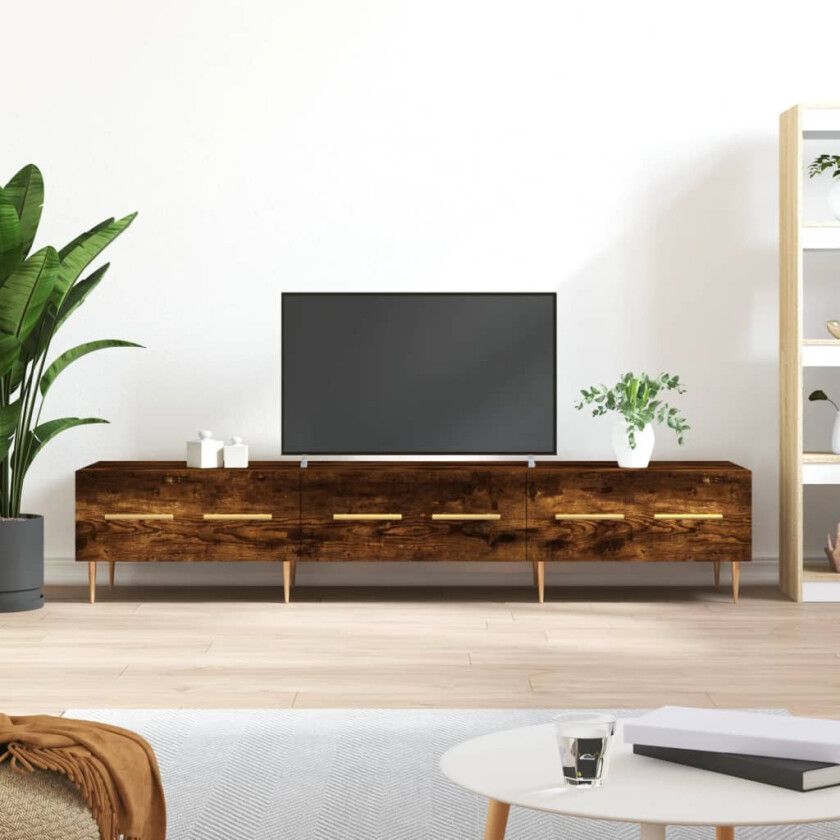 TV-benk røkt eik 150x36x30 cm konstruert tre
