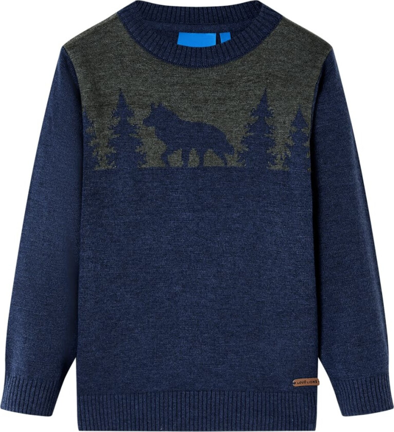 Barnegenser strikket marineblå 92