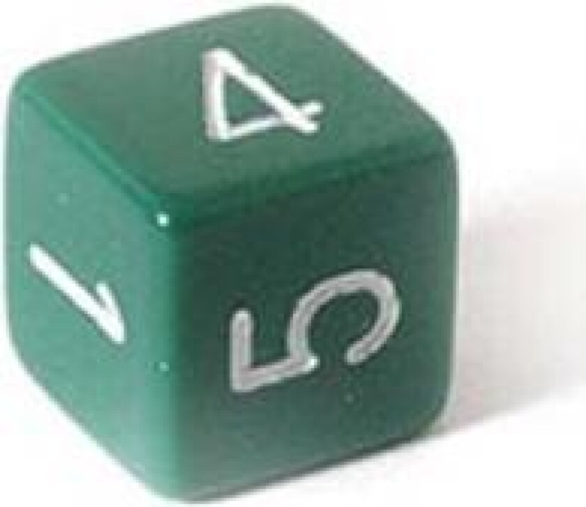 Terning, 6 sider med tal fra 1 til 6 (12 stk.)