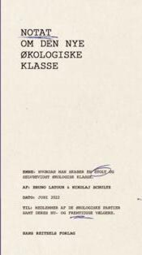 Notat om den nye økologiske klasse