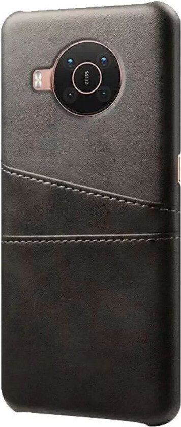 Nokia 1.4 Kunstlærdeksel Med Kortholder - Svart