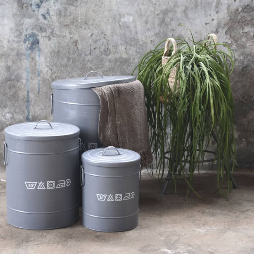 Skittentøyskurv 32x32x43 cm M antikk grå