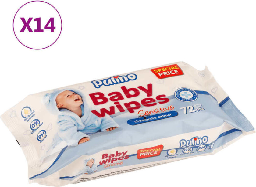 Våtservietter 14 pakker 1008 servietter