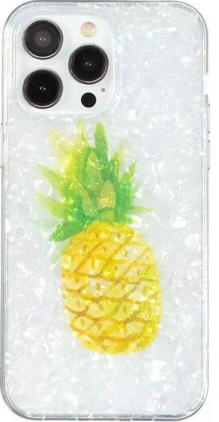 iPhone 15 Pro Fleksibelt Plastdeksel - Ananas