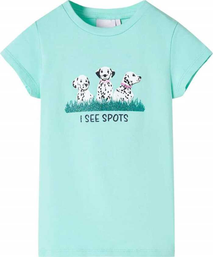 T-skjorte for barn lysemynte 140