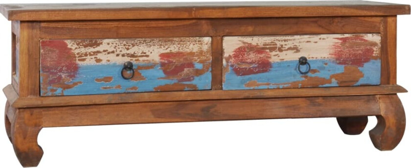 TV-benk 110x35x40 cm gjenvunnet teak