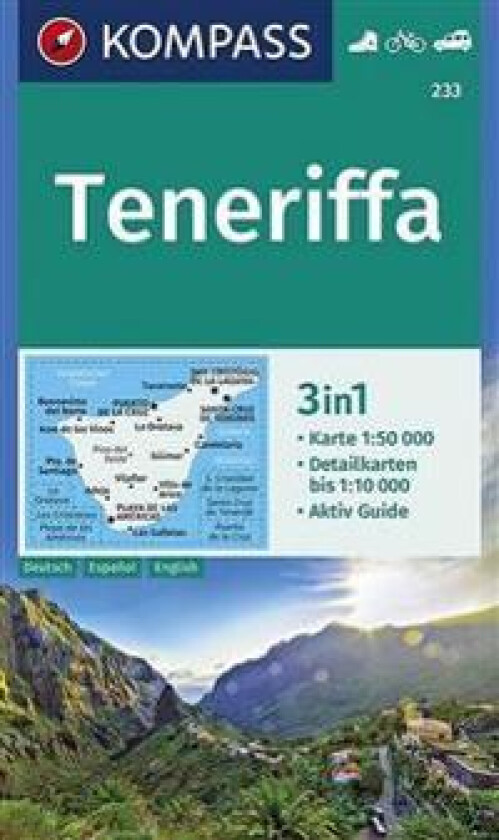KOMPASS Wanderkarte 233 Teneriffa 1:50.000