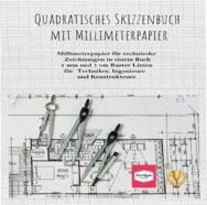 Quadratisches Skizzenbuch mit Millimeterpapier