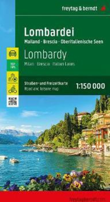 Lombardy, road and leisure map 1:150,000, freytagberndt