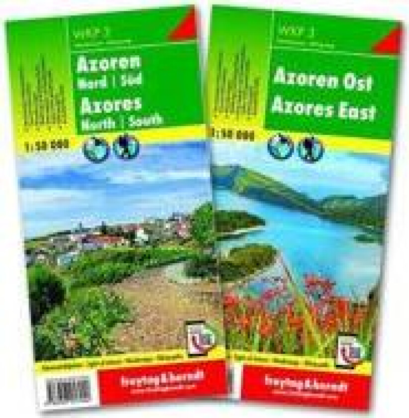 Azores walkingcycling map set