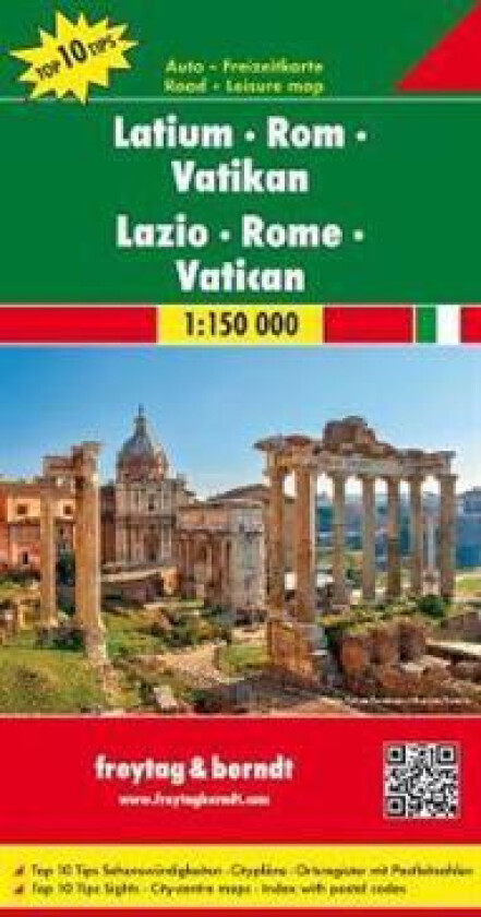 Lazio - Rome - Vatican Road Map 1:150 000