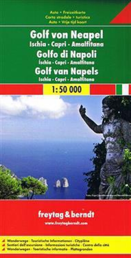 Bay of Naples - Ischia - Capri - Amalfitana Road Map 1:50 000