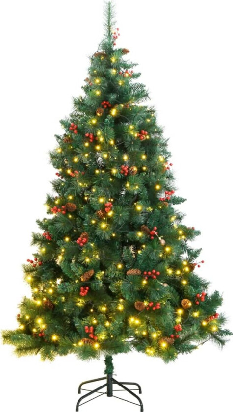 Kunstig hengslet juletre 300 LED 180 cm