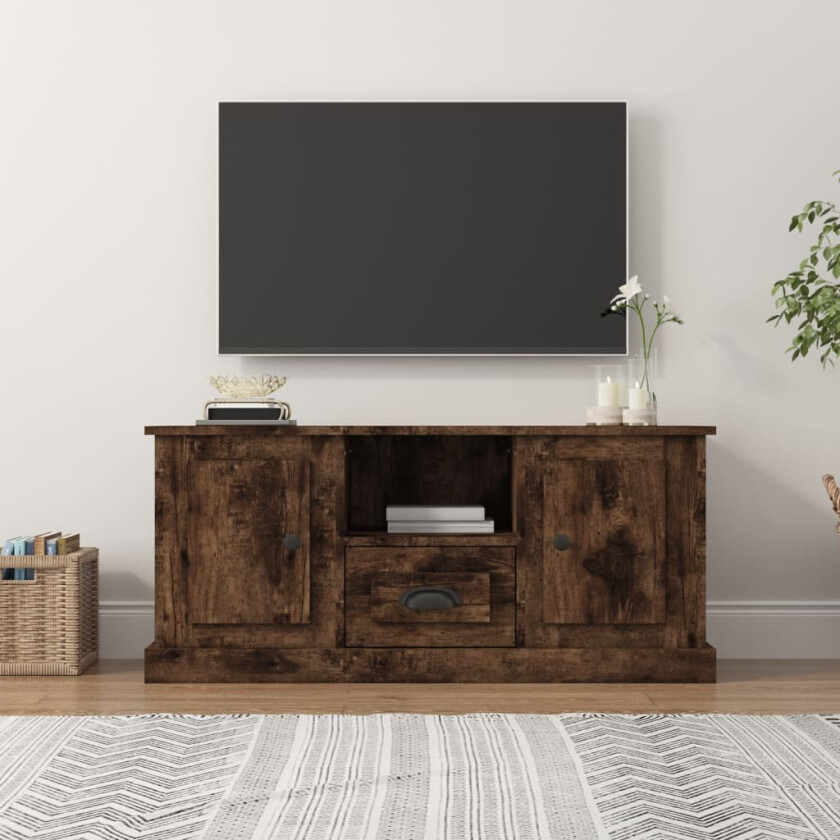 TV-benk røkt eik 100x35,5x45 cm konstruert tre