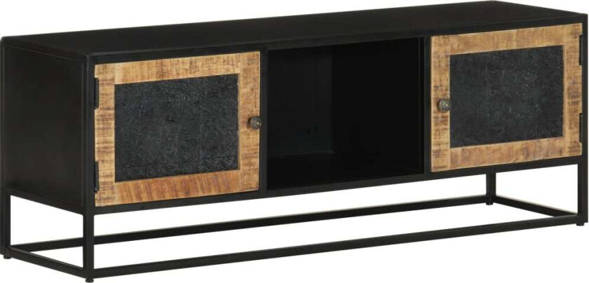 TV-benk 110x30x40 cm heltre mangotre og jern