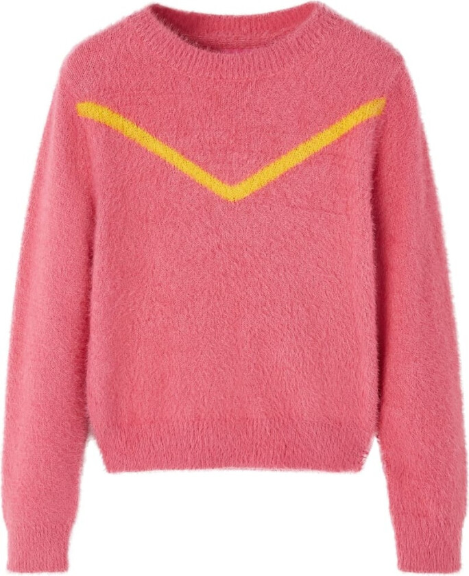 Barnegenser strikket gammelrosa 140