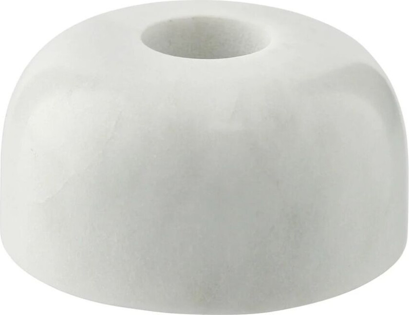 Marmilla lysestake Ø 7,5 cm White marble