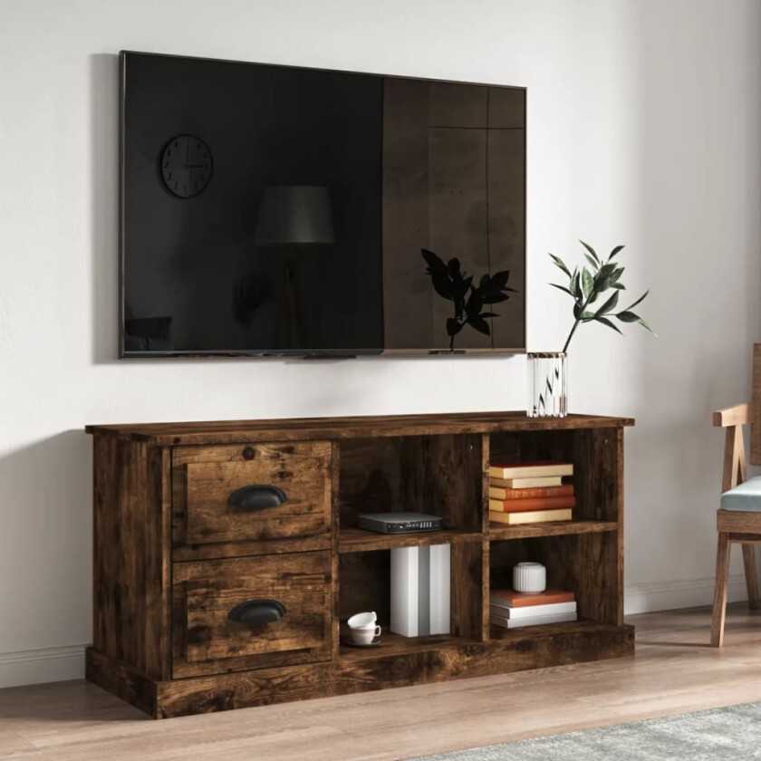 TV-benk røkt eik 102x35,5x47,5 cm konstruert tre