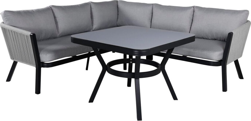 Bilde av Virya loungesett 2 deler grå,svart.