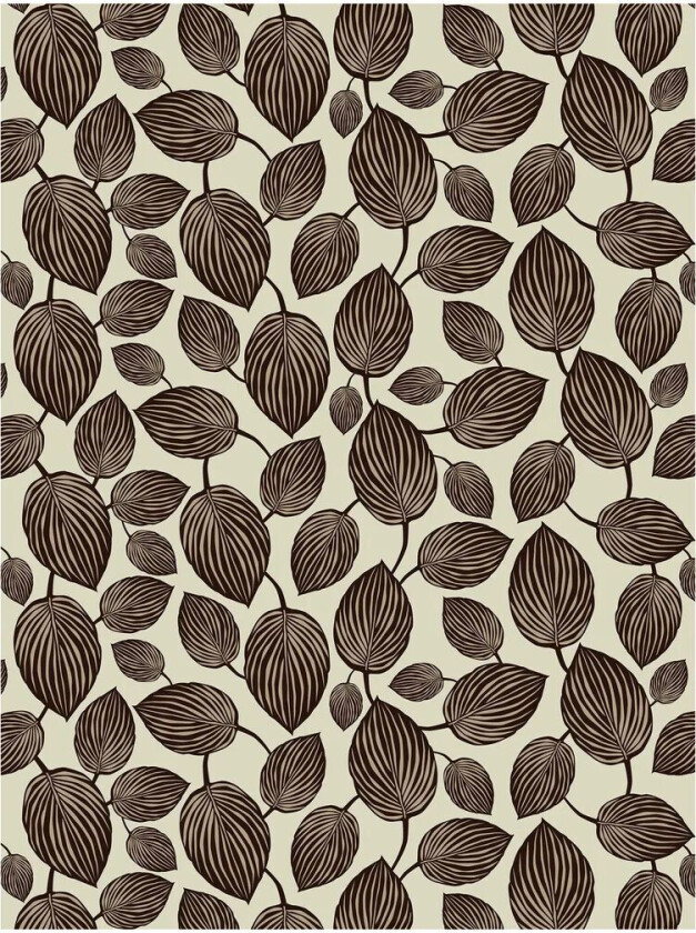 Lyckans blad voksduk Brun