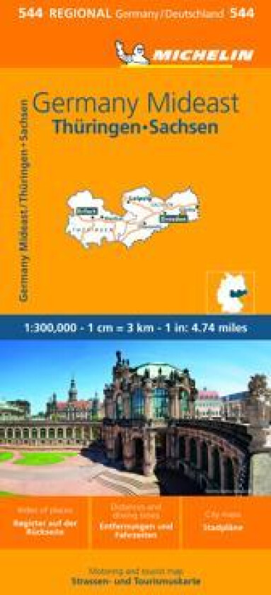 Germany Mideast - Michelin Regional Map 544
