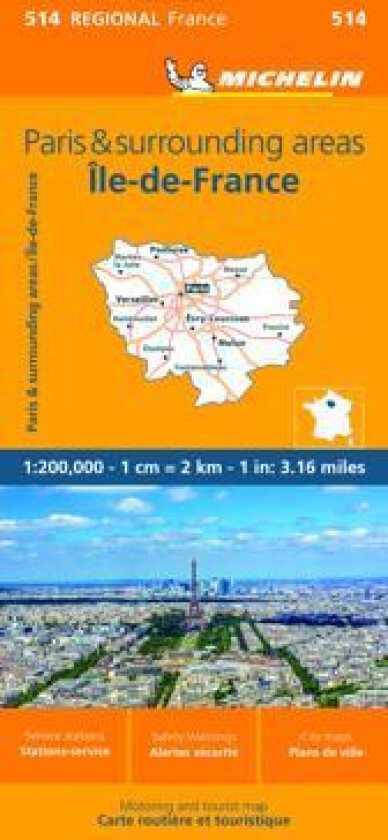 Ile-de-France - Michelin Regional Map 514