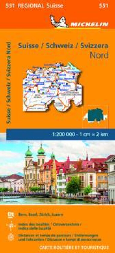 Suisse Nord - Michelin Regional Map 551