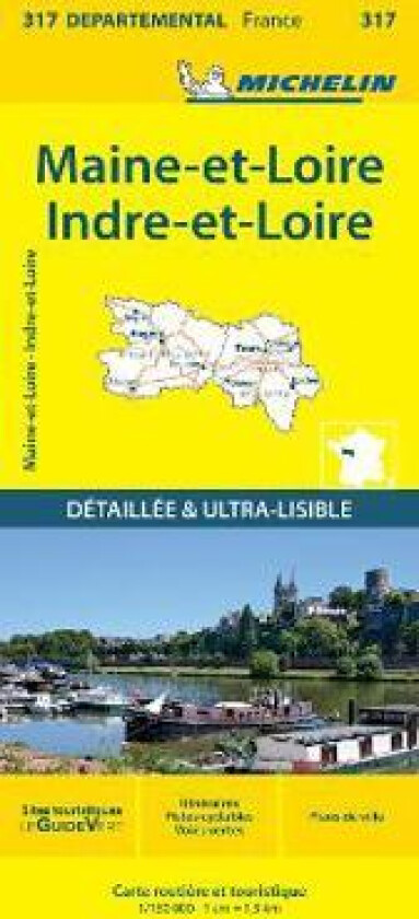 Indre-et-Loire Maine-et-Loire - Michelin Local Map 317