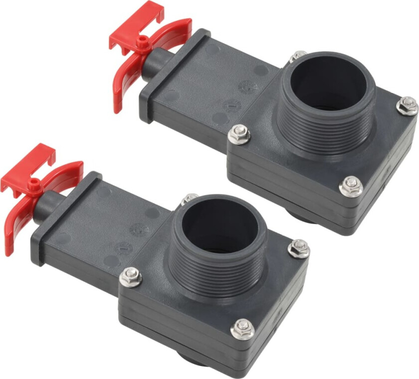 Bassengportventil 2 stk 1,5"