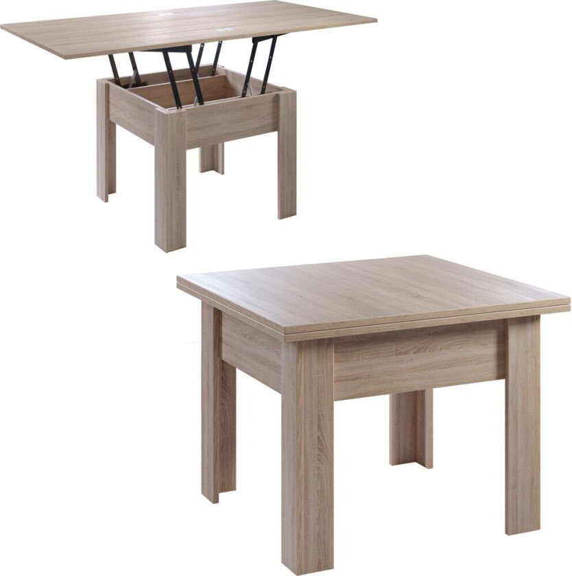 Flipp sofabord, spisebord eik lys dekor.