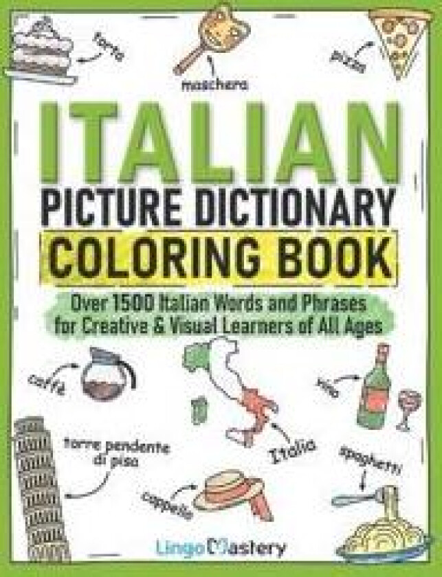 Italian Picture Dictionary Coloring Book