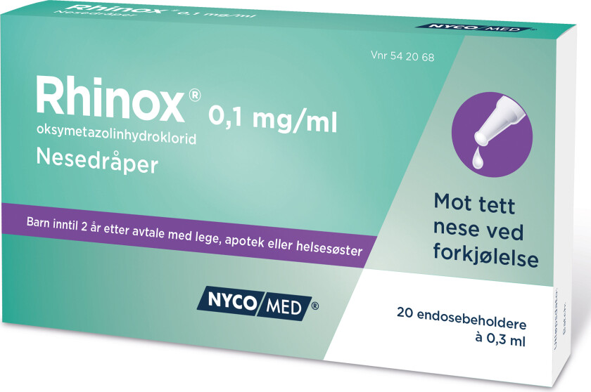 Nesedråper 0,1mg/ml, 20 x 0.3 ml.