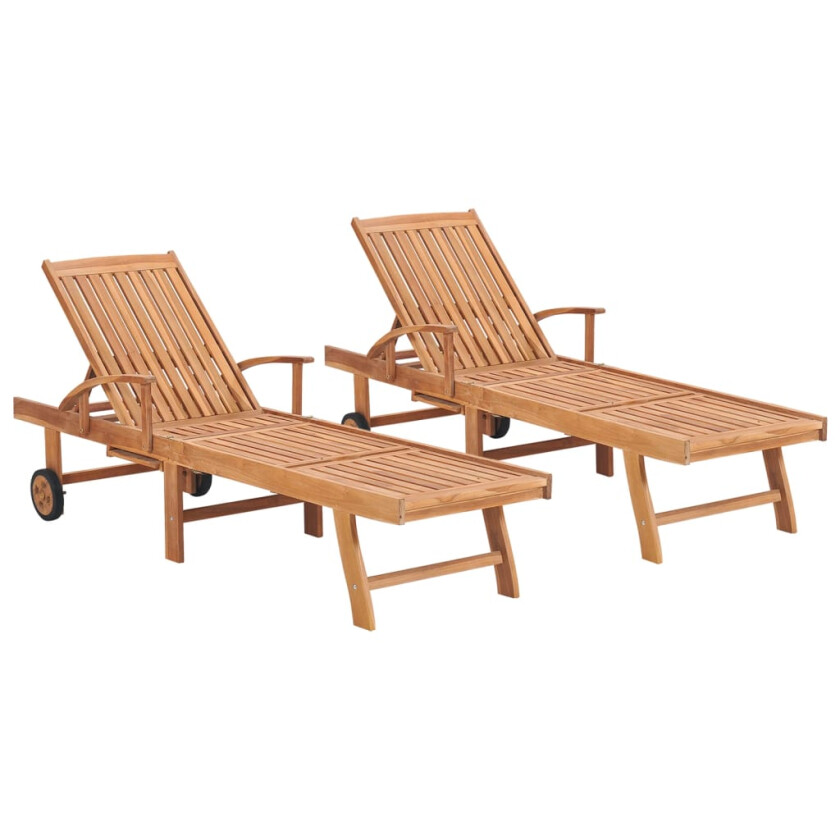 Solsenger 2 stk heltre teak