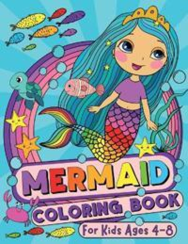 Mermaid Coloring Book for Kids Ages 4-8