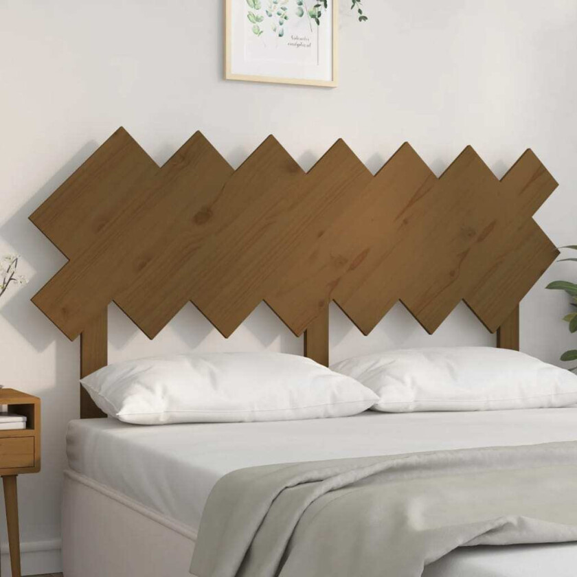 Sengegavl honningbrun 151,5x3x81 cm heltre furu