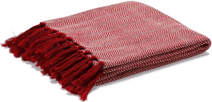 ETOL Design Fishbone pledd rød