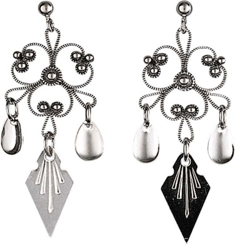 , Øredobber i 830 oksidert sølv