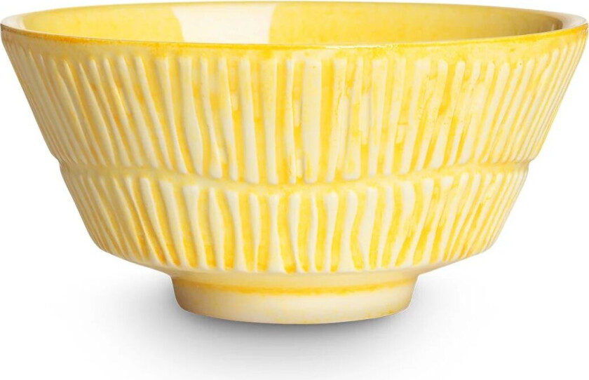 Stripes skål 16 cm Gul