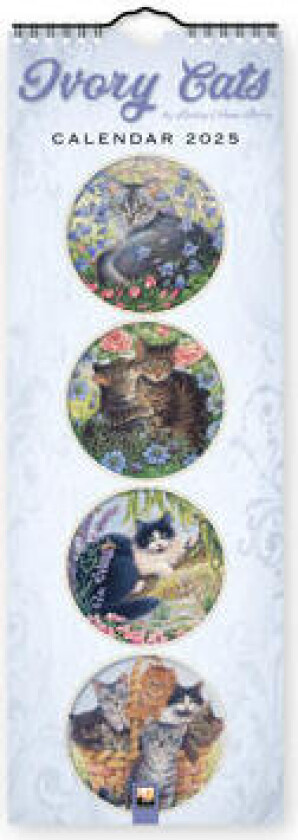 Ivory Cats Slim Calendar 2025 (Art Calendar)