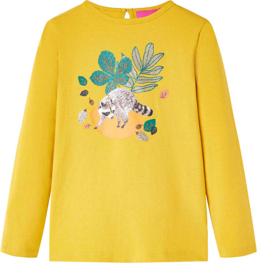 T-skjorte for barn med lange ermer oker 116