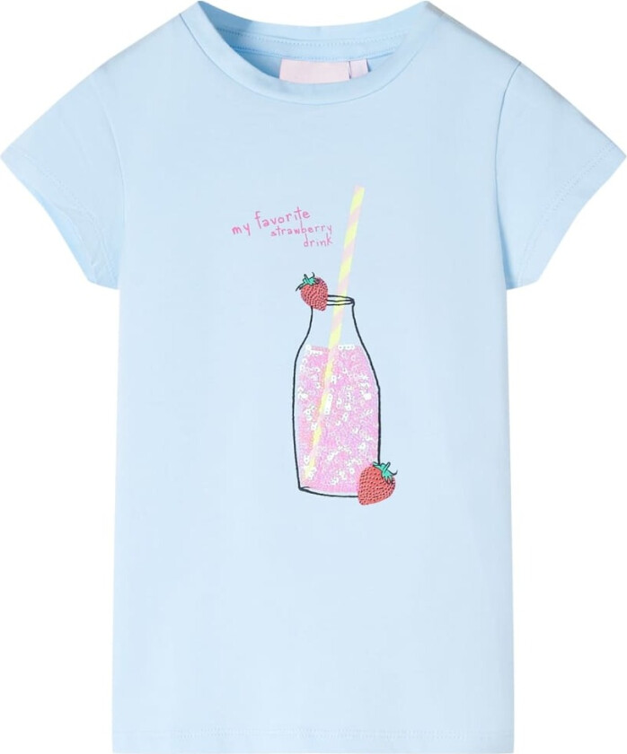 T-skjorte for barn myk blå