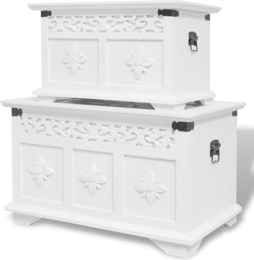 Bilde av Kistesett 2 deler hvit