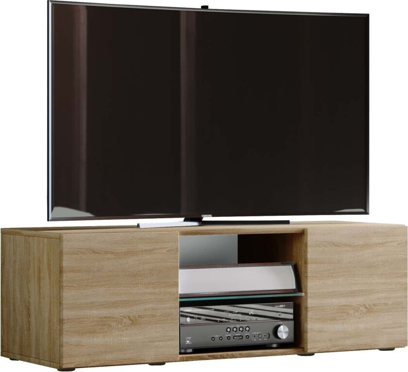 Lowina115 TV-bord 2 dører 2 skuffr eik dekor.