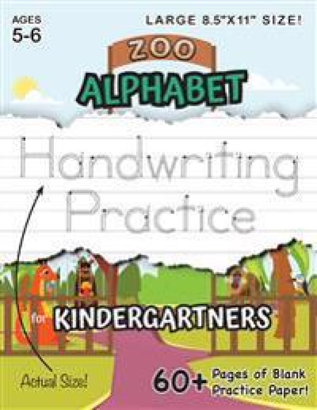 Zoo Alphabet Handwriting Practice for Kindergartners (Large 8.5'x11' Size!)