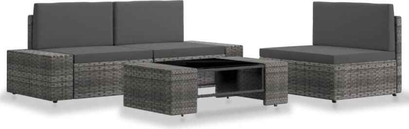 Hagesofagruppe 4 deler polyrotting grå