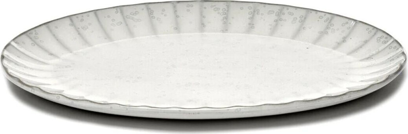 Inku oval tallerken L 21 x 30 cm White