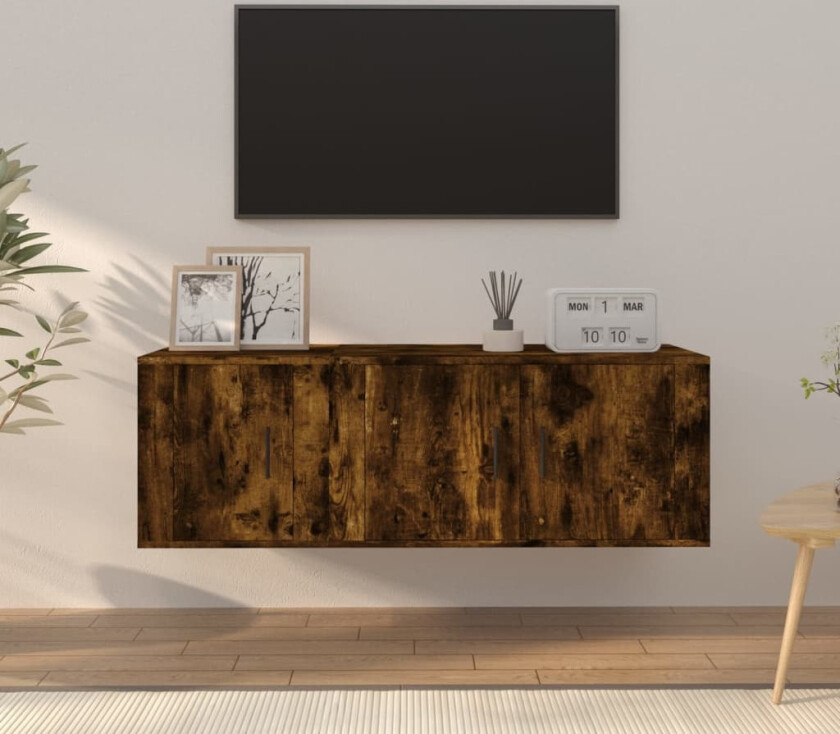 TV-skapsett 2 deler røkt eik konstruert tre