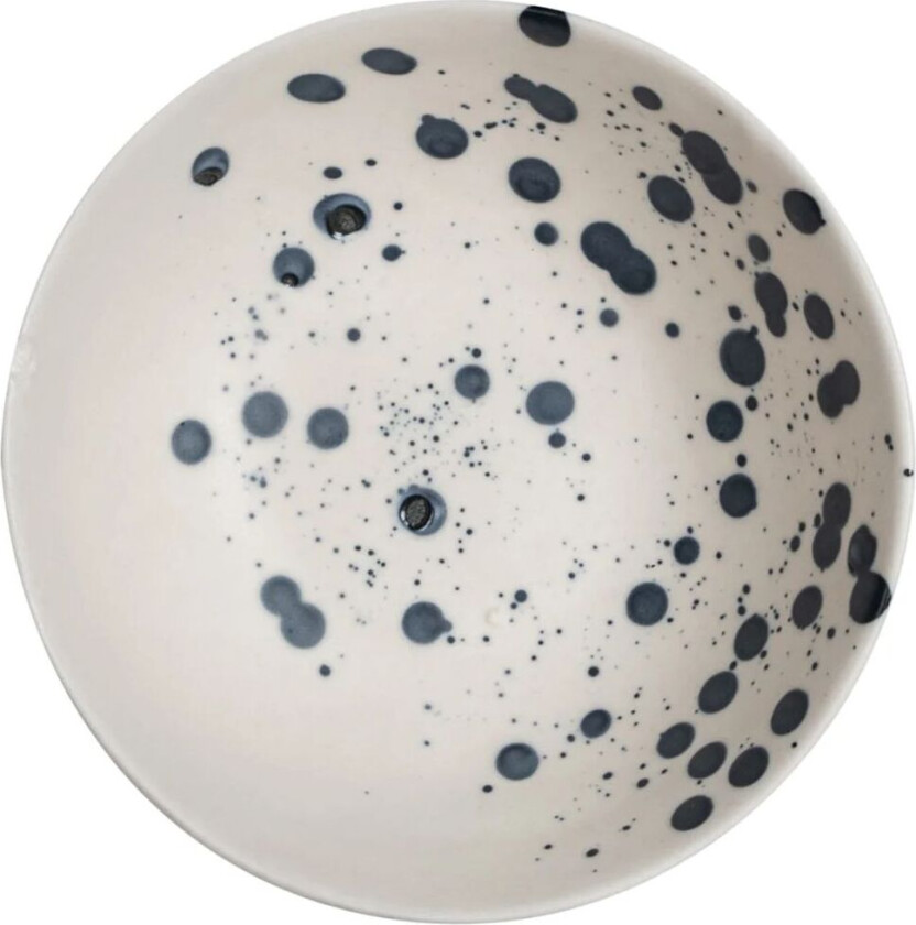 Dottie skål Ø13 cm Svart-hvit